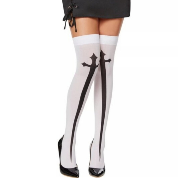 Halloween Women's Adult Sexy Nun Costume sz M/L complete with all accessories - Picture 12 of 16